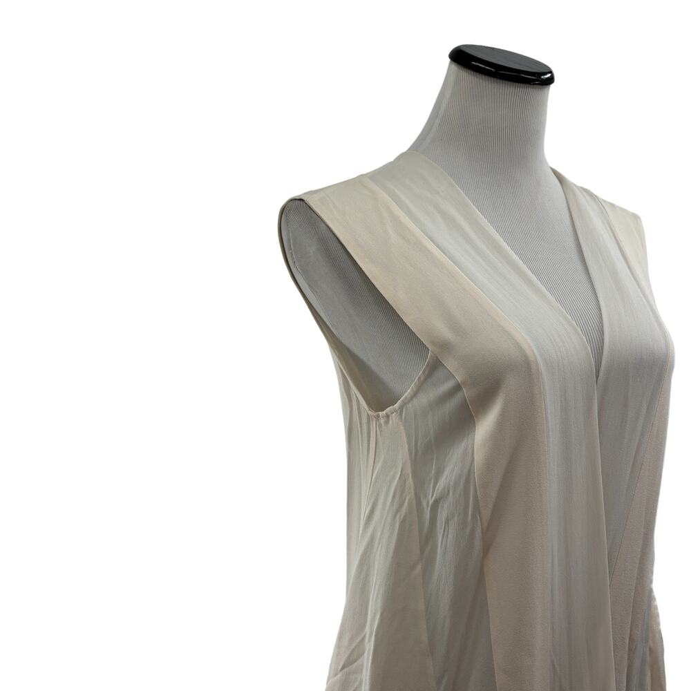 Dion Lee Cream Silk Sleeveless Wrap Dress - Picture 5 of 13